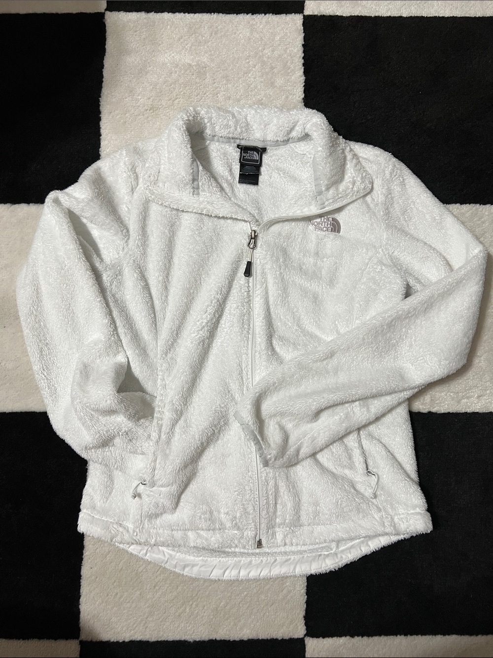 The North Face White Plush Sherpa Full-Zip Jacket